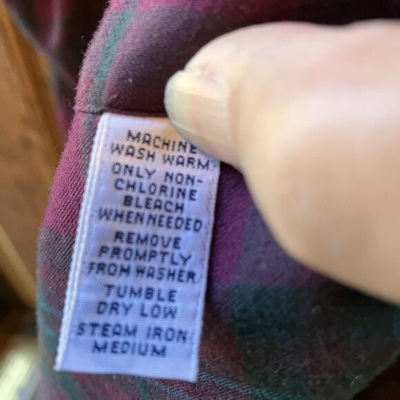 VTG Polo Ralph Lauren Blake Button Down Shirt Men Large Xmas Plaid Cotton Pony - Picture 6 of 10